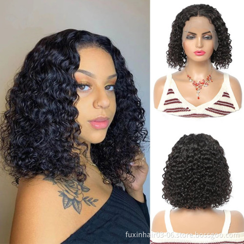 New Design Short Bob Wig Lace Front 5x5 Lace Closure Human Hair Wig Curly Clsoure Frontal Weaves And Wigs